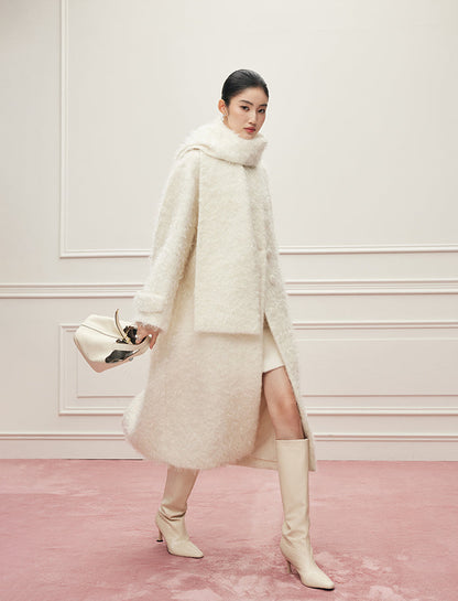 Creamy White Mohair Mantel