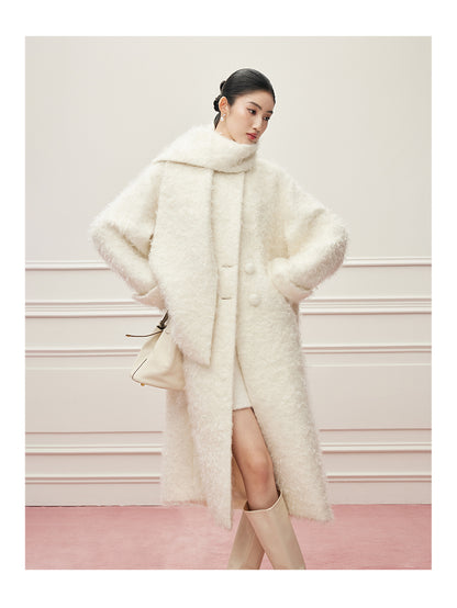 Creamy White Mohair Mantel