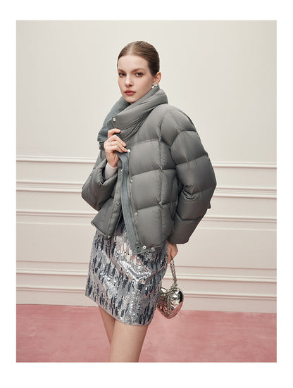 Noire Damen Winter Commuter Vielseitige Stehkragen