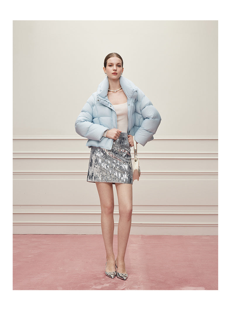 Noire Damen Winter Commuter Vielseitige Stehkragen