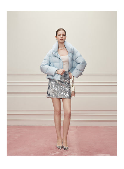 Noire Damen Winter Commuter Vielseitige Stehkragen