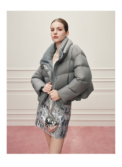 Noire Damen Winter Commuter Vielseitige Stehkragen