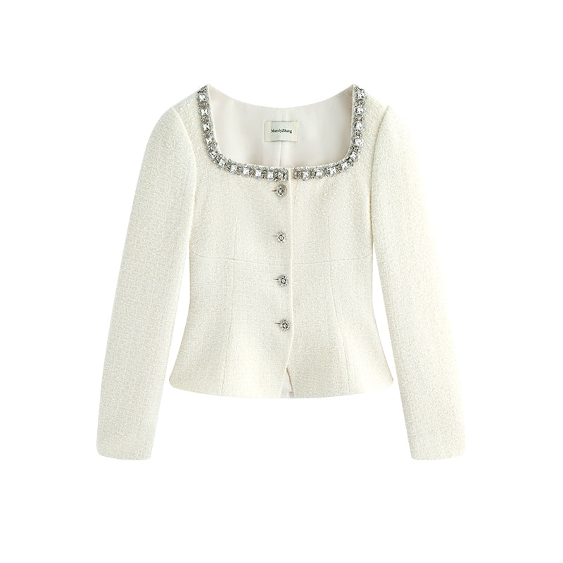 ÉCLAT D’IVOIRE – TWEED-ENSEMBLE MIT PERLENDETAILS