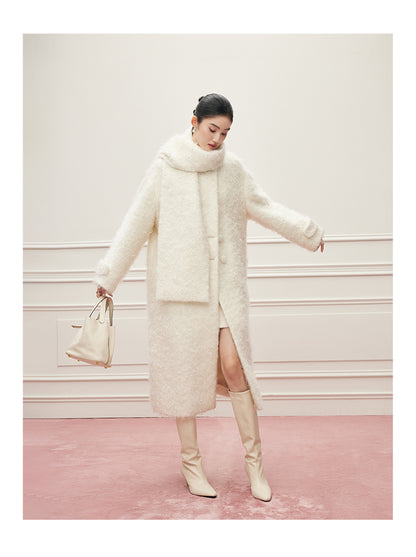 Creamy White Mohair Mantel