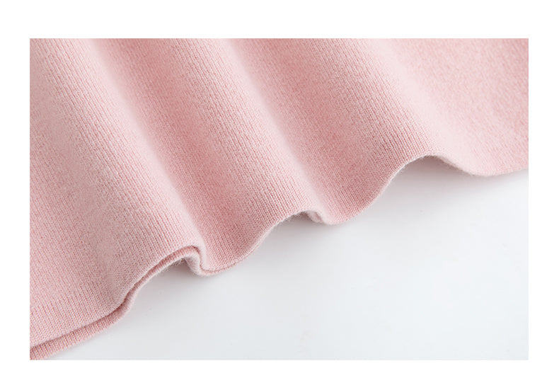 Noire Nieten Perlen Diamant Rosa Wolle Strickpullover