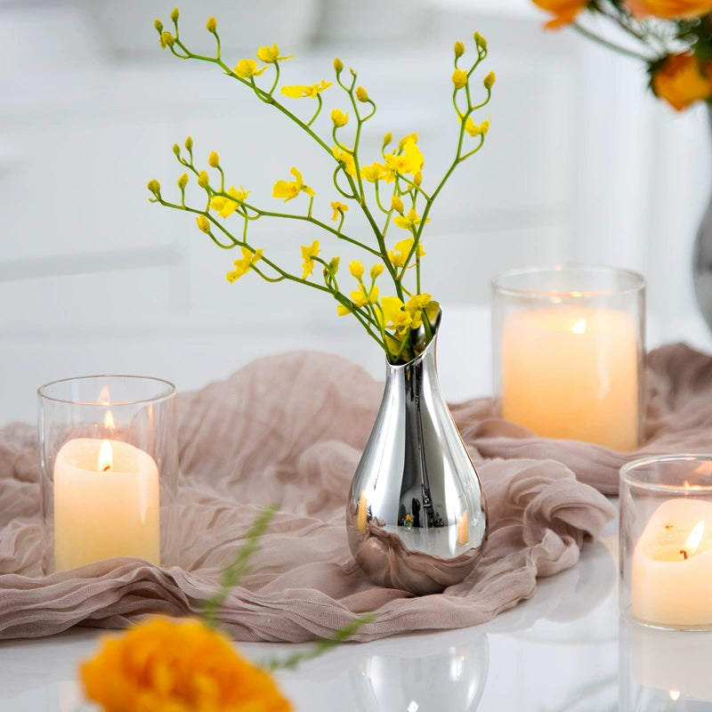 Moderne MODERNE Licht Luxus Esstisch weiche Dekoration Wohnzimmer Ornamente Blumenanordische einfache Edelstahlvase369,14