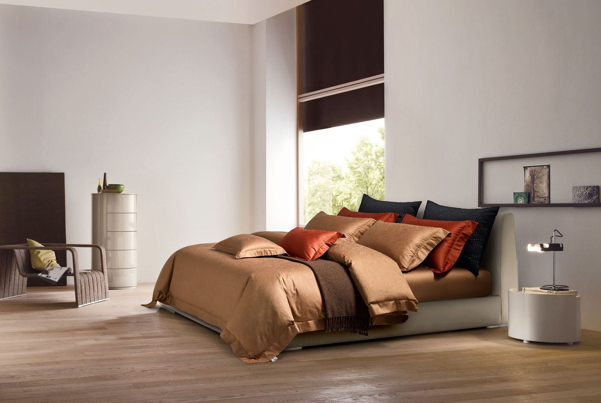 Dimensions – Cotton Toffee Jacquard Four-Piece Set
