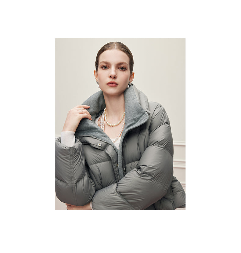 Noire Damen Winter Commuter Vielseitige Stehkragen