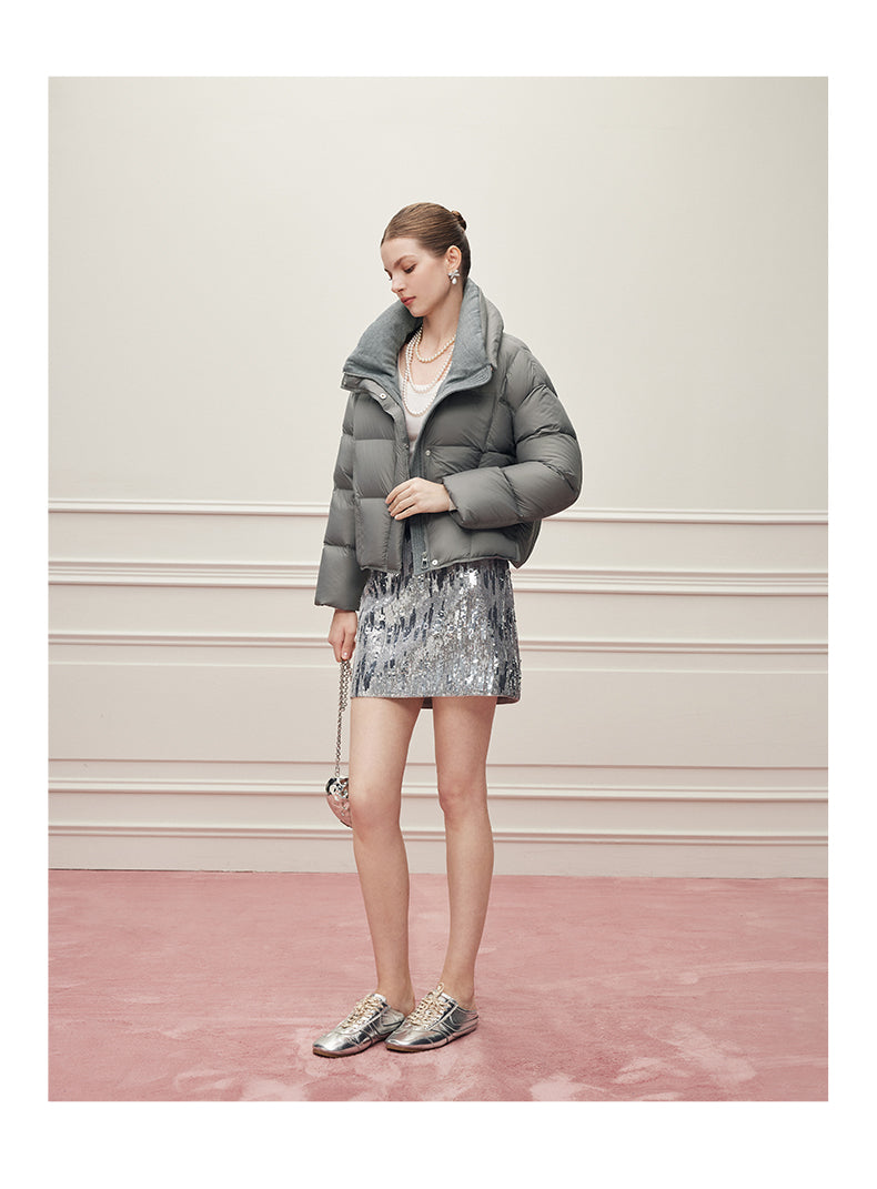 Noire Damen Winter Commuter Vielseitige Stehkragen