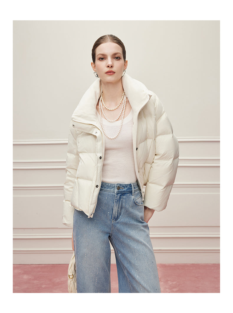 Noire Damen Winter Commuter Vielseitige Stehkragen