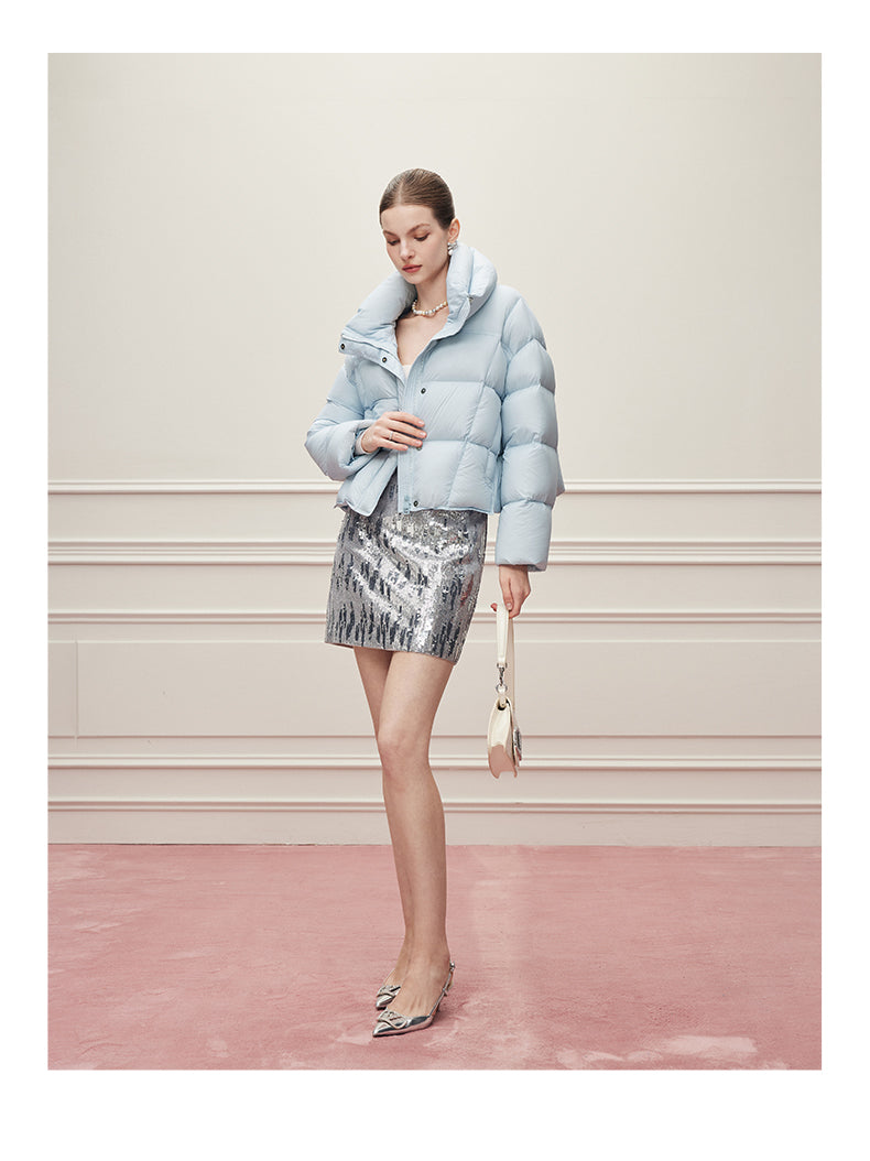 Noire Damen Winter Commuter Vielseitige Stehkragen