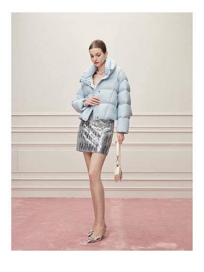 Noire Damen Winter Commuter Vielseitige Stehkragen